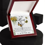 Mom Necklace, To My Mom Gift Necklace, Mother's Day Cute Gift For Mom, Mother Daughter Necklace Mother's Day CZ Cross Necklace