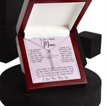 Gift For Caring Mom Form Son, To My Mom Necklace Gift For Mother's Day Mother's Day CZ Cross Necklace