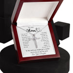 To My Mom - To The World You Maybe Just A Mother But To Me You Are The World Mother's Day Necklace Mother's Day CZ Cross Necklace