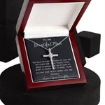 To My Beautiful Mom Necklace, Thank You For Never Ending Love From Daughter, Necklace Gift For Mom Mother's Day CZ Cross Necklace
