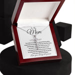 Mom Necklace - To My Mom - Love You Always And Forever Mother's Day CZ Cross Necklace
