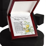 Mother-In-Law Necklace, Thank You To Mother-In-Law Necklace Gift Mother's Day CZ Cross Necklace