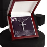 Daughter Necklace, Daughter loss of mom necklace gift, mother passing, loss of mother, sympathy In Memory Of Your Mother Necklace Mother's Day CZ Cross Necklace