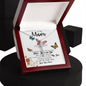 To My Mom Necklace, I'll Be By Your Side, To My Mom Gift Necklace Mother's Day CZ Cross Necklace