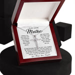 To My Loving Mother Necklace Where Are Smiles Are Many And Worries Are Few Gift For Her Mother's Day Necklace Mother's Day CZ Cross Necklace