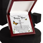 Stepmom Necklace, To My Bonus Mom Gift Neckalce, Thank For You Loving Me As Your Own Mother's Day CZ Cross Necklace