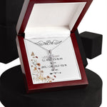 Mom Necklace - I'll Hold You In My Heart Mother's Day Gift Mother's Day CZ Cross Necklace