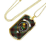 Buchan Ancient Scottish Clan Tartan Military Necklace, Tartan Military Dog Tag Necklace Jewelry, Personalized Dog Tag, Custom Military Dog Tags, Personalized Dog Tags For Humans