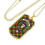 Buchanan Scottish Clan Tartan Military Necklace, Tartan Military Dog Tag Necklace Jewelry, Personalized Dog Tag, Custom Military Dog Tags, Personalized Dog Tags For Humans