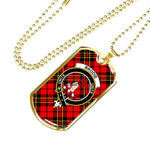 Brodie Modern Scottish Clan Tartan Military Necklace, Tartan Military Dog Tag Necklace Jewelry, Personalized Dog Tag, Custom Military Dog Tags, Personalized Dog Tags For Humans