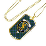 Broun Scottish Clan Tartan Military Necklace, Tartan Military Dog Tag Necklace Jewelry, Personalized Dog Tag, Custom Military Dog Tags, Personalized Dog Tags For Humans