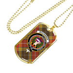 Buchanan Old Set Weathered Scottish Clan Tartan Military Necklace, Tartan Military Dog Tag Necklace Jewelry, Personalized Dog Tag, Custom Military Dog Tags, Personalized Dog Tags For Humans