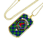 Armstrong Scottish Clan Tartan Military Necklace, Tartan Military Dog Tag Necklace Jewelry, Personalized Dog Tag, Custom Military Dog Tags, Personalized Dog Tags For Humans