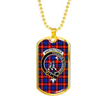 Anstruther Scottish Clan Tartan Military Necklace, Tartan Military Dog Tag Necklace Jewelry, Personalized Dog Tag, Custom Military Dog Tags, Personalized Dog Tags For Humans
