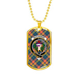 Buchanan Ancient Scottish Clan Tartan Military Necklace, Tartan Military Dog Tag Necklace Jewelry, Personalized Dog Tag, Custom Military Dog Tags, Personalized Dog Tags For Humans