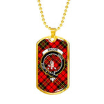 Brodie Modern Scottish Clan Tartan Military Necklace, Tartan Military Dog Tag Necklace Jewelry, Personalized Dog Tag, Custom Military Dog Tags, Personalized Dog Tags For Humans