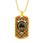 Baxter Modern Scottish Clan Tartan Military Necklace, Tartan Military Dog Tag Necklace Jewelry, Personalized Dog Tag, Custom Military Dog Tags, Personalized Dog Tags For Humans