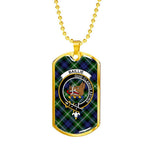 Baillie Modern Scottish Clan Tartan Military Necklace, Tartan Military Dog Tag Necklace Jewelry, Personalized Dog Tag, Custom Military Dog Tags, Personalized Dog Tags For Humans