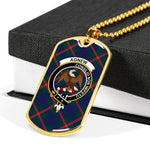 Agnew Scottish Clan Tartan Military Necklace, Tartan Military Dog Tag Necklace Jewelry, Personalized Dog Tag, Custom Military Dog Tags, Personalized Dog Tags For Humans