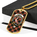 Ainslie Scottish Clan Tartan Military Necklace, Tartan Military Dog Tag Necklace Jewelry, Personalized Dog Tag, Custom Military Dog Tags, Personalized Dog Tags For Humans