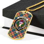 Buchanan Ancient Scottish Clan Tartan Military Necklace, Tartan Military Dog Tag Necklace Jewelry, Personalized Dog Tag, Custom Military Dog Tags, Personalized Dog Tags For Humans