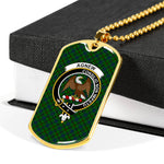 Agnew Hunting Scottish Clan Tartan Military Necklace, Tartan Military Dog Tag Necklace Jewelry, Personalized Dog Tag, Custom Military Dog Tags, Personalized Dog Tags For Humans