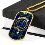 Arbuthnot Scottish Clan Tartan Military Necklace, Tartan Military Dog Tag Necklace Jewelry, Personalized Dog Tag, Custom Military Dog Tags, Personalized Dog Tags For Humans