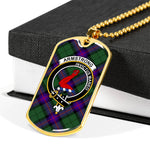 Armstrong Modern Scottish Clan Tartan Military Necklace, Tartan Military Dog Tag Necklace Jewelry, Personalized Dog Tag, Custom Military Dog Tags, Personalized Dog Tags For Humans