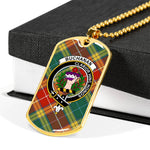 Buchanan Old Sett Scottish Clan Tartan Military Necklace, Tartan Military Dog Tag Necklace Jewelry, Personalized Dog Tag, Custom Military Dog Tags, Personalized Dog Tags For Humans