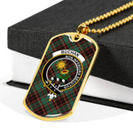 Buchan Ancient Scottish Clan Tartan Military Necklace, Tartan Military Dog Tag Necklace Jewelry, Personalized Dog Tag, Custom Military Dog Tags, Personalized Dog Tags For Humans