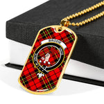 Brodie Modern Scottish Clan Tartan Military Necklace, Tartan Military Dog Tag Necklace Jewelry, Personalized Dog Tag, Custom Military Dog Tags, Personalized Dog Tags For Humans