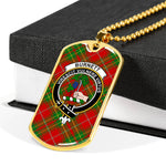 Burnett Ancient Scottish Clan Tartan Military Necklace, Tartan Military Dog Tag Necklace Jewelry, Personalized Dog Tag, Custom Military Dog Tags, Personalized Dog Tags For Humans
