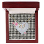 Gift To My Beautiful Girlfriend Valentine Necklace For Soulmate Anniversary Clan Scott Black White Ancient Tartan Everlasting Love Necklace,valentine necklace, necklace girlfriend, necklace for wife, cute necklaces for girlfriend, jewelry for girlfriend, to my soulmate necklace, to my future wife necklace,