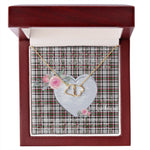Gift To My Beautiful Girlfriend Valentine Necklace For Soulmate Anniversary Clan Borthwick Tartan Everlasting Love Necklace, Gift For Women, Gift For Wife, Gift For Girl Friend, Gift For Mother, Gift For Grandmother, Gift for Sister, Gift For Daughter, Gift for Mom