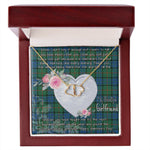 Gift To My Beautiful Girlfriend Valentine Necklace For Soulmate Anniversary Clan Lauder Tartan Everlasting Love Necklace, Gift For Women, Gift For Wife, Gift For Girl Friend, Gift For Mother, Gift For Grandmother, Gift for Sister, Gift For Daughter, Gift for Mom