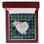 Gift To My Beautiful Girlfriend Valentine Necklace For Soulmate Anniversary Clan Bannerman Tartan Everlasting Love Necklace, Gift For Women, Gift For Wife, Gift For Girl Friend, Gift For Mother, Gift For Grandmother, Gift for Sister, Gift For Daughter, Gift for Mom