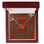 To My Beautiful Soulmate Necklace In Your Eyes I Have Found My Home Clan Maxwell Tartan Forever Love Necklace Tartan Gift for Girlfriend Everlasting Love Necklace