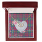 Gift To My Beautiful Girlfriend Valentine Necklace For Soulmate Anniversary Clan Lindsay Ancient Tartan Everlasting Love Necklace,valentine necklace, necklace girlfriend, necklace for wife, cute necklaces for girlfriend, jewelry for girlfriend, to my soulmate necklace, to my future wife necklace,