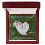 Gift To My Beautiful Girlfriend Valentine Necklace For Soulmate Anniversary Clan Maxwell Hunting Tartan Everlasting Love Necklace,valentine necklace, necklace girlfriend, necklace for wife, cute necklaces for girlfriend, jewelry for girlfriend, to my soulmate necklace, to my future wife necklace,