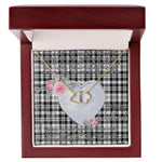 Gift To My Beautiful Girlfriend Valentine Necklace For Soulmate Anniversary Clan Scott Black White Modern Tartan Everlasting Love Necklace,valentine necklace, necklace girlfriend, necklace for wife, cute necklaces for girlfriend, jewelry for girlfriend, to my soulmate necklace, to my future wife necklace,