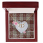 Gift To My Beautiful Girlfriend Valentine Necklace For Soulmate Anniversary Clan Cunningham Burgundy Tartan Everlasting Love Necklace,valentine necklace, necklace girlfriend, necklace for wife, cute necklaces for girlfriend, jewelry for girlfriend, to my soulmate necklace, to my future wife necklace,