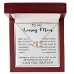 To My Loving Mom - Your Warmth Gve Me Comfort Mother's Day Gift Necklace Form Son, Mother's Day Everlasting Love Necklace
