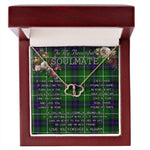 To My Beautiful Soulmate Necklace In Your Eyes I Have Found My Home Clan Duncan Ancient Tartan Forever Love Necklace Tartan Gift for Girlfriend Everlasting Love Necklace