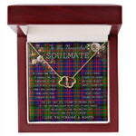 To My Beautiful Soulmate Necklace In Your Eyes I Have Found My Home Clan Donaldson Tartan Forever Love Necklace Tartan Gift for Girlfriend Everlasting Love Necklace