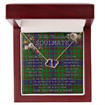 To My Beautiful Soulmate Necklace In Your Eyes I Have Found My Home Clan Adam Hunting Tartan Everlasting Love Necklace, Gift For Women, Gift For Wife, Gift For Girl Friend, Gift For Mother, Gift For Grandmother, Gift for Sister, Gift For Daughter, Gift for Mom