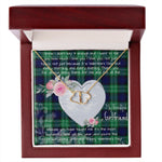 Gift To My Beautiful Girlfriend Valentine Necklace For Soulmate Anniversary Clan Abercrombie Tartan Everlasting Love Necklace, Gift For Women, Gift For Wife, Gift For Girl Friend, Gift For Mother, Gift For Grandmother, Gift for Sister, Gift For Daughter, Gift for Mom