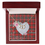 Gift To My Beautiful Girlfriend Valentine Necklace For Soulmate Anniversary Clan Stuart of Bute Tartan Everlasting Love Necklace,valentine necklace, necklace girlfriend, necklace for wife, cute necklaces for girlfriend, jewelry for girlfriend, to my soulmate necklace, to my future wife necklace,