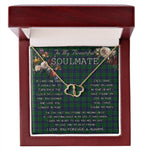 To My Beautiful Soulmate Necklace In Your Eyes I Have Found My Home Clan Austin Tartan Everlasting Love Necklace, Gift For Women, Gift For Wife, Gift For Girl Friend, Gift For Mother, Gift For Grandmother, Gift for Sister, Gift For Daughter, Gift for Mom
