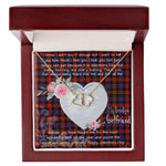 Gift To My Beautiful Girlfriend Valentine Necklace For Soulmate Anniversary Clan Broun Tartan Everlasting Love Necklace, Gift For Women, Gift For Wife, Gift For Girl Friend, Gift For Mother, Gift For Grandmother, Gift for Sister, Gift For Daughter, Gift for Mom