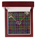To My Beautiful Soulmate Necklace In Your Eyes I Have Found My Home Clan Glas Tartan Forever Love Necklace Tartan Gift for Girlfriend Everlasting Love Necklace